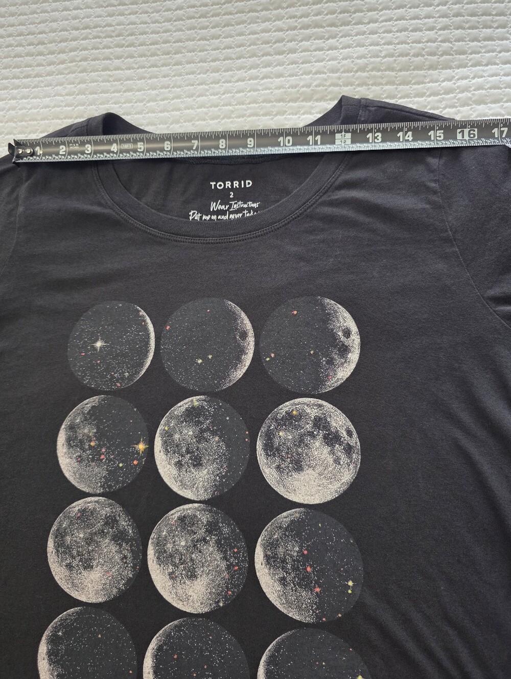 Torrid Black Moon Phase Grid Graphic Tee - Plus Size - Picture 5 of 9